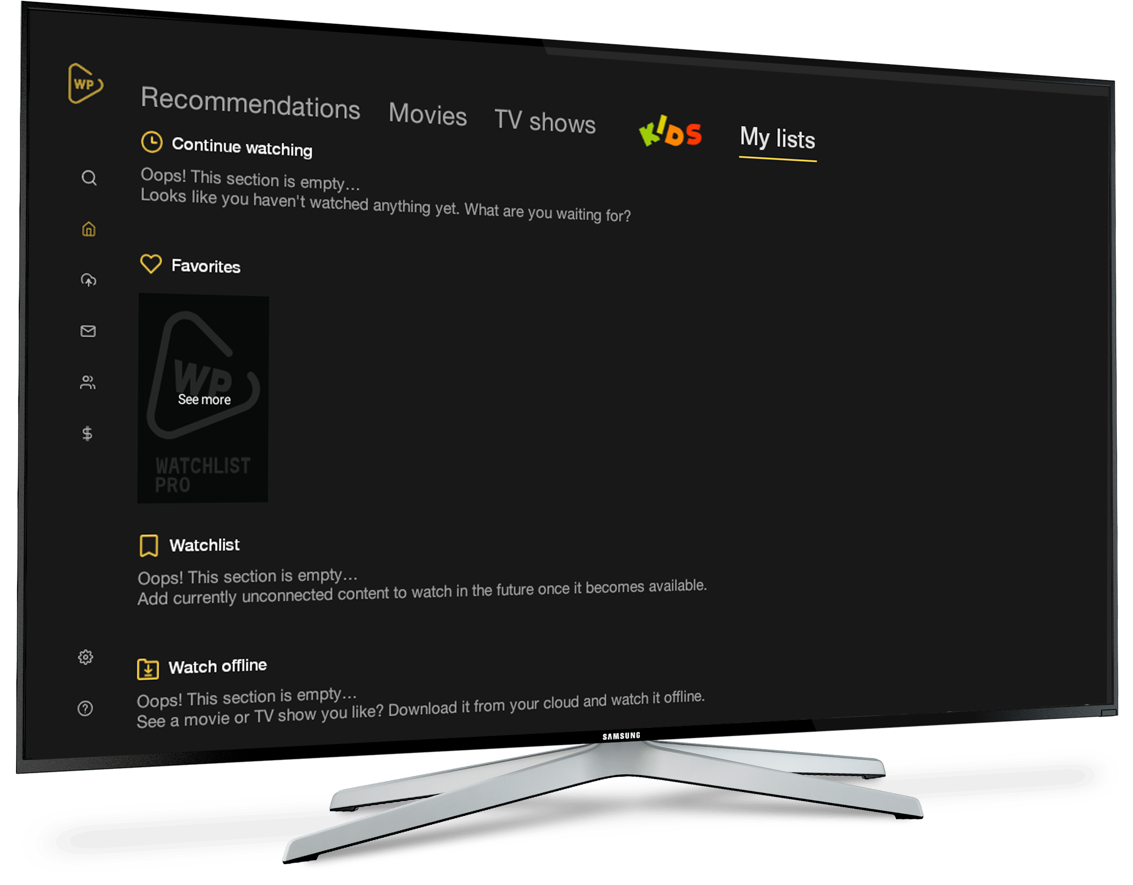 Watchlist Pro movie and series tracking features
